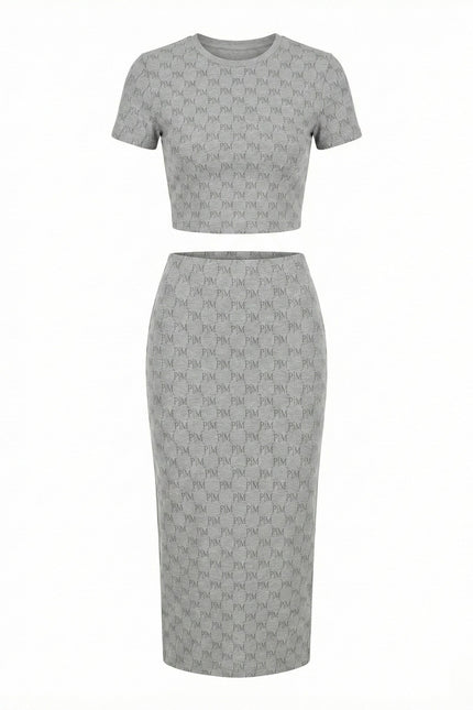 P|M Monogram Two-Piece Set – Grey