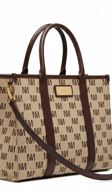 THE M-SIGNATURE Monogram Structured Tote