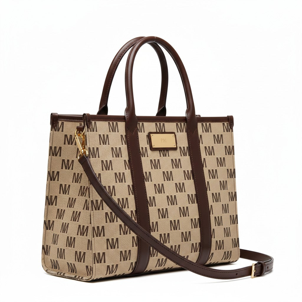 THE M-SIGNATURE Monogram Structured Tote