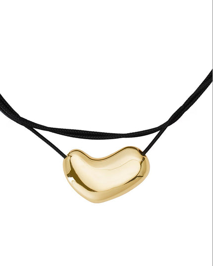 GOLDEN AURA PEBBLE NECKLACE In Solid Non-Tarnish Stainless Steel With 18K Gold-Plate