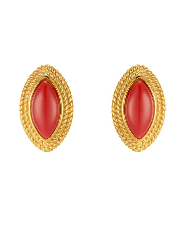 SOLAR AURA EARRINGS In Solid Non-Tarnish Stainless Steel With 18K Gold-Plate