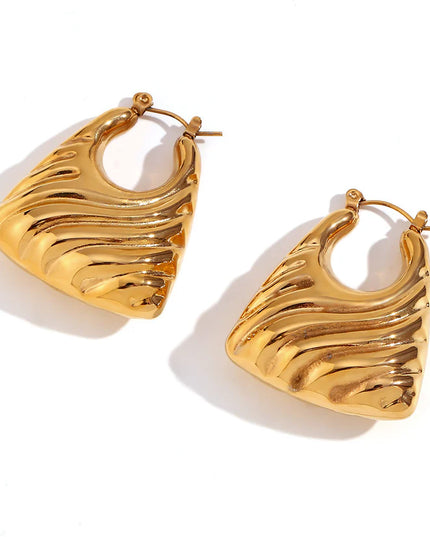 Golden Wave Hoops (Earrings) – Flow Into Your Bold Era