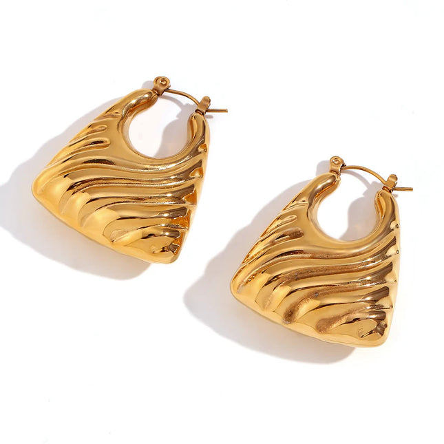 Golden Wave Hoops (Earrings) – Flow Into Your Bold Era