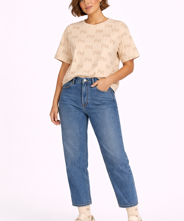 The PM Sandstone Monogram Cotton Tee