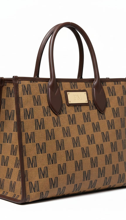 M-SIGNATURE Sandstone Monogram Hobo