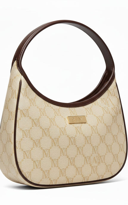 M-SIGNATURE Sandstone Monogram Hobo Mini