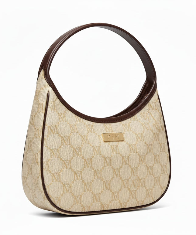 M-SIGNATURE Sandstone Monogram Hobo Mini