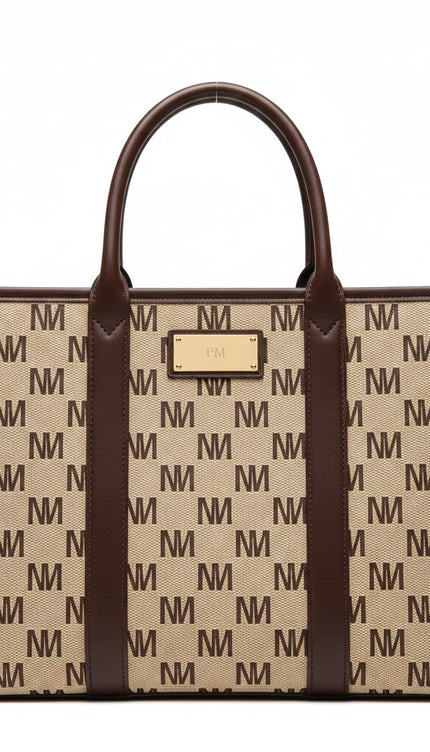 THE M-SIGNATURE Monogram Structured Tote