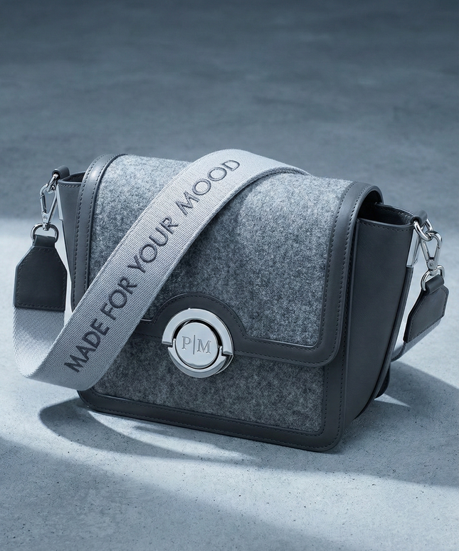 P|M BALANCE Shoulder Bag - Concrete Grey Mixed-Media