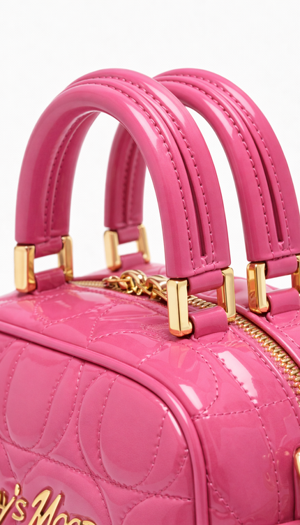 The P|M Aura Quilted Vanity - Fuchsia Patent Today's Mood Edition