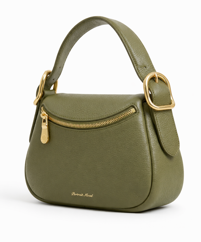 The P M Contour Saddle Bag Olive Edition