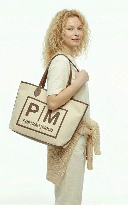 P|M Signature Framed Canvas Tote