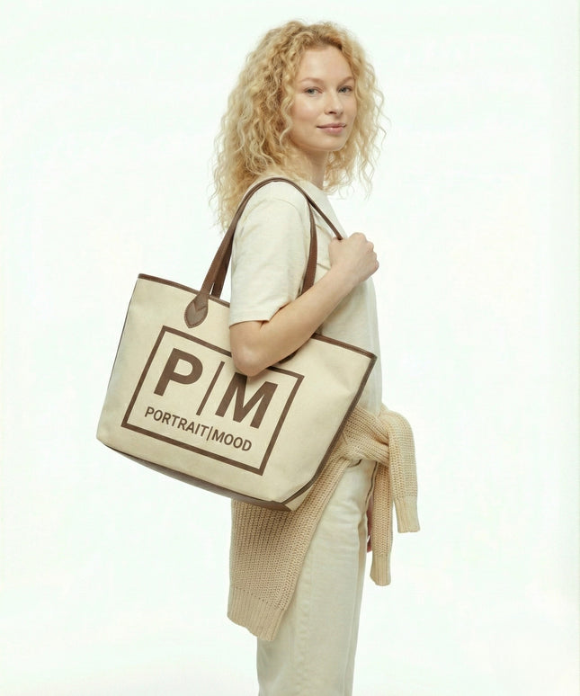 P|M Signature Framed Canvas Tote