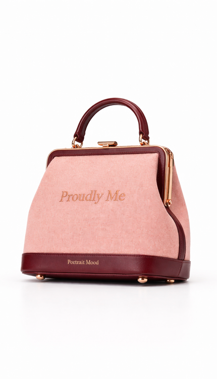 The P|M Aura Frame Top Handle - Blush & Bordeaux Proudly Me Edition