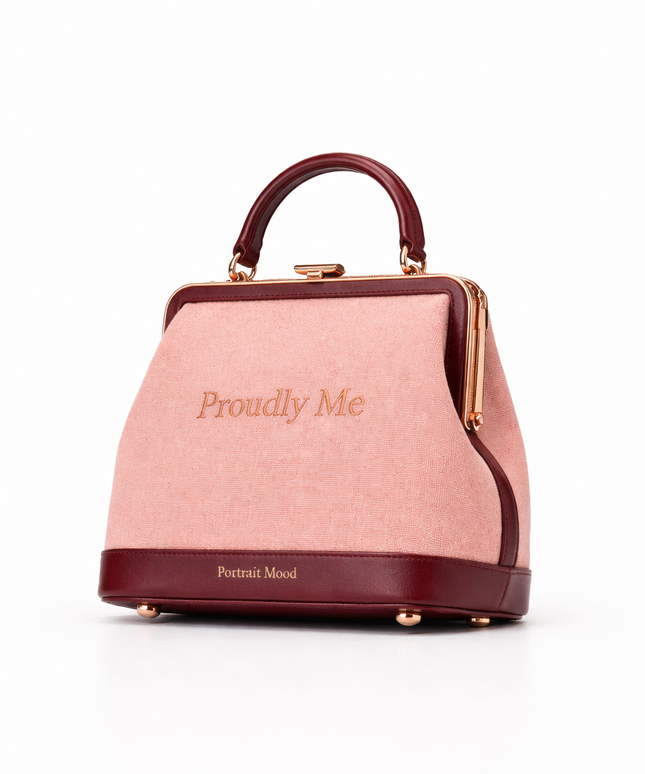 The P|M Aura Frame Top Handle - Blush & Bordeaux Proudly Me Edition