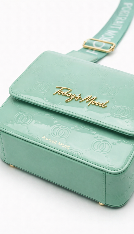 The P|M Aura Patent Flap - Mint Today's Mood Edition