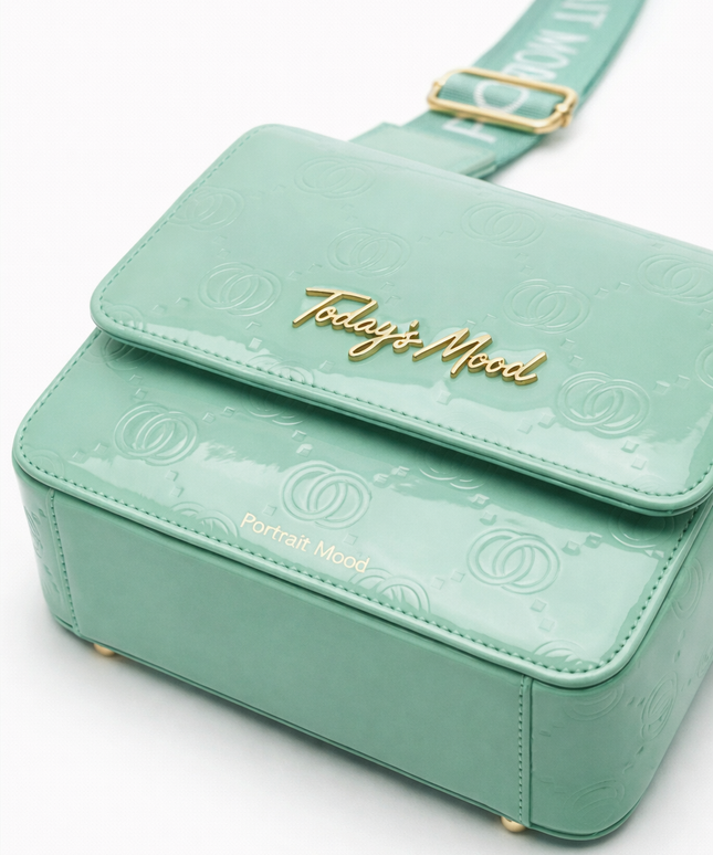 The P|M Aura Patent Flap - Mint Today's Mood Edition