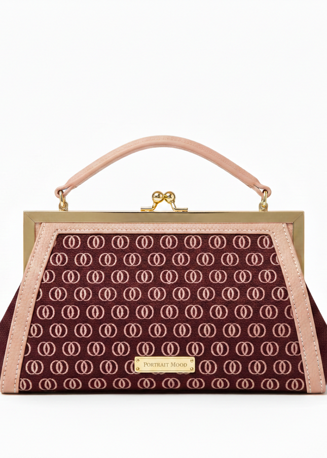 The P|M Aura Frame Top Handle - Bordeaux & Blush Edition
