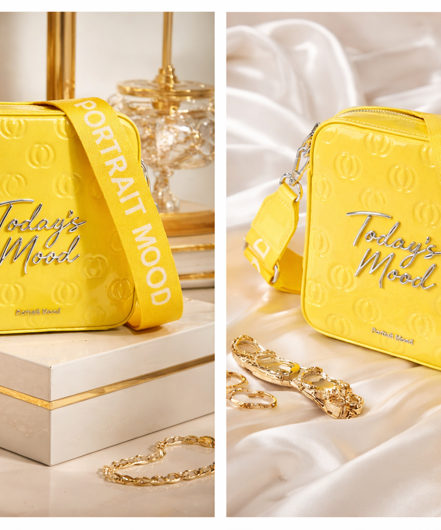 The P|M Aura Structured Camera Bag - Canary Patent Today's Mood Edition