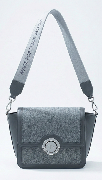 P|M BALANCE Shoulder Bag - Concrete Grey Mixed-Media