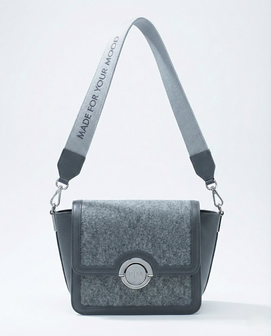 P|M BALANCE Shoulder Bag - Concrete Grey Mixed-Media