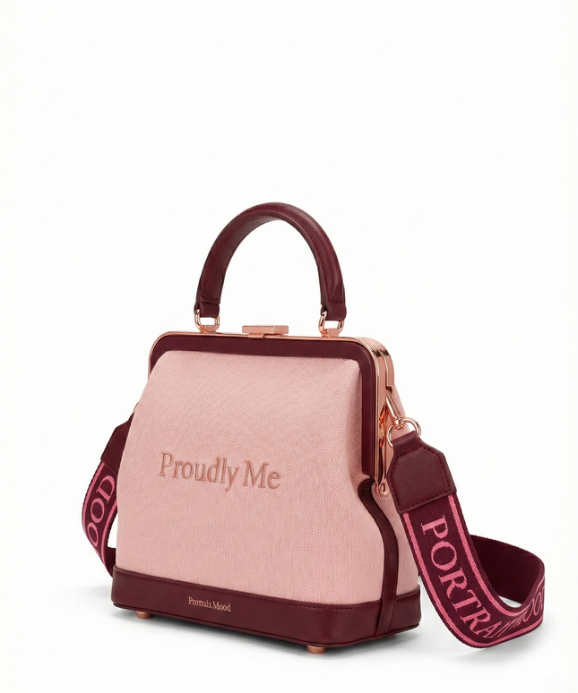 The P|M Aura Frame Top Handle - Blush & Bordeaux Proudly Me Edition