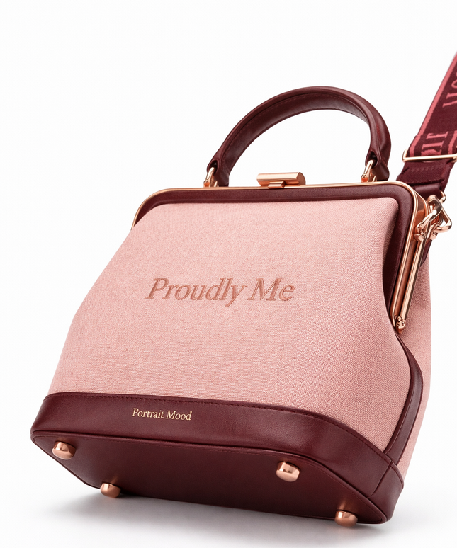 The P|M Aura Frame Top Handle - Blush & Bordeaux Proudly Me Edition