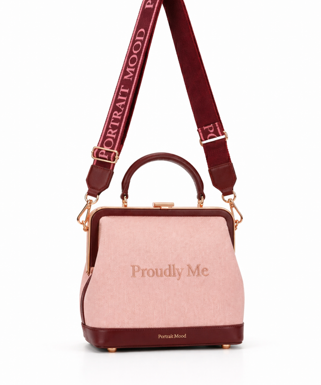 The P|M Aura Frame Top Handle - Blush & Bordeaux Proudly Me Edition