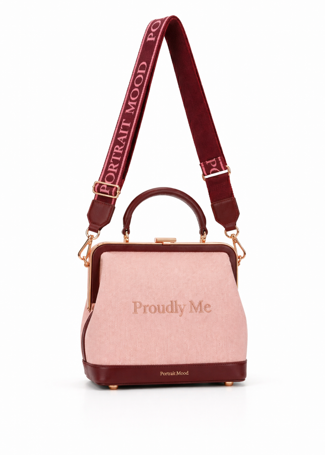 The P|M Aura Frame Top Handle - Blush & Bordeaux Proudly Me Edition