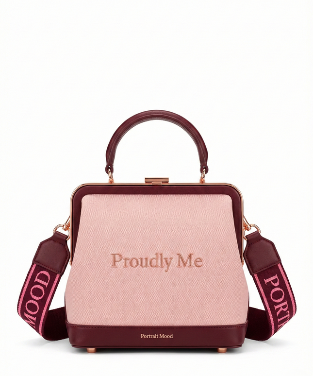The P|M Aura Frame Top Handle - Blush & Bordeaux Proudly Me Edition