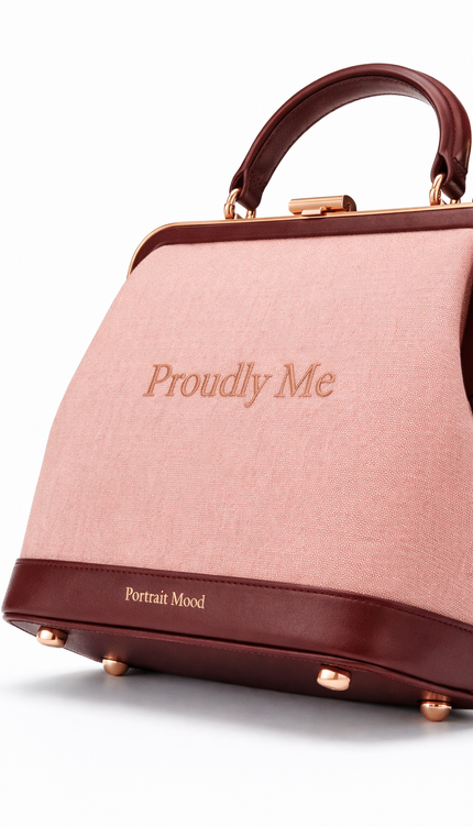 The P|M Aura Frame Top Handle - Blush & Bordeaux Proudly Me Edition