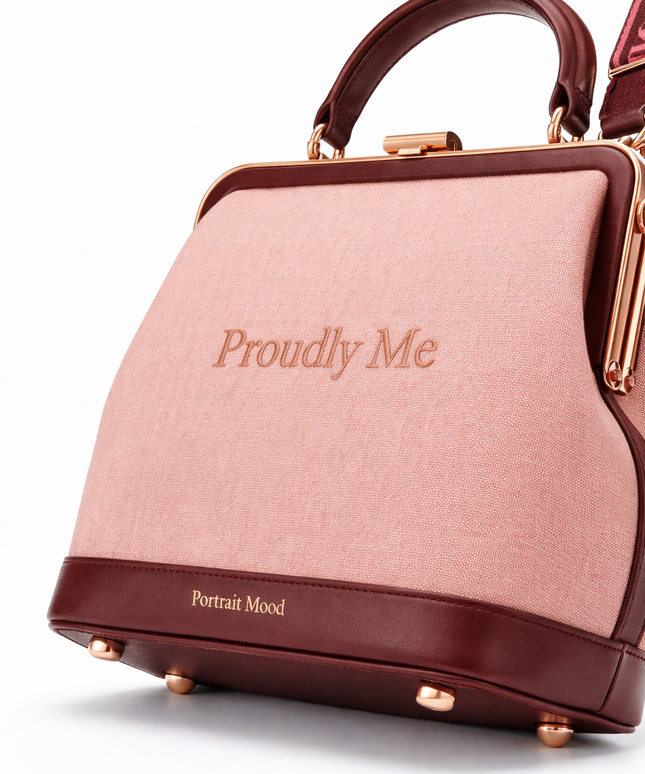 The P|M Aura Frame Top Handle - Blush & Bordeaux Proudly Me Edition