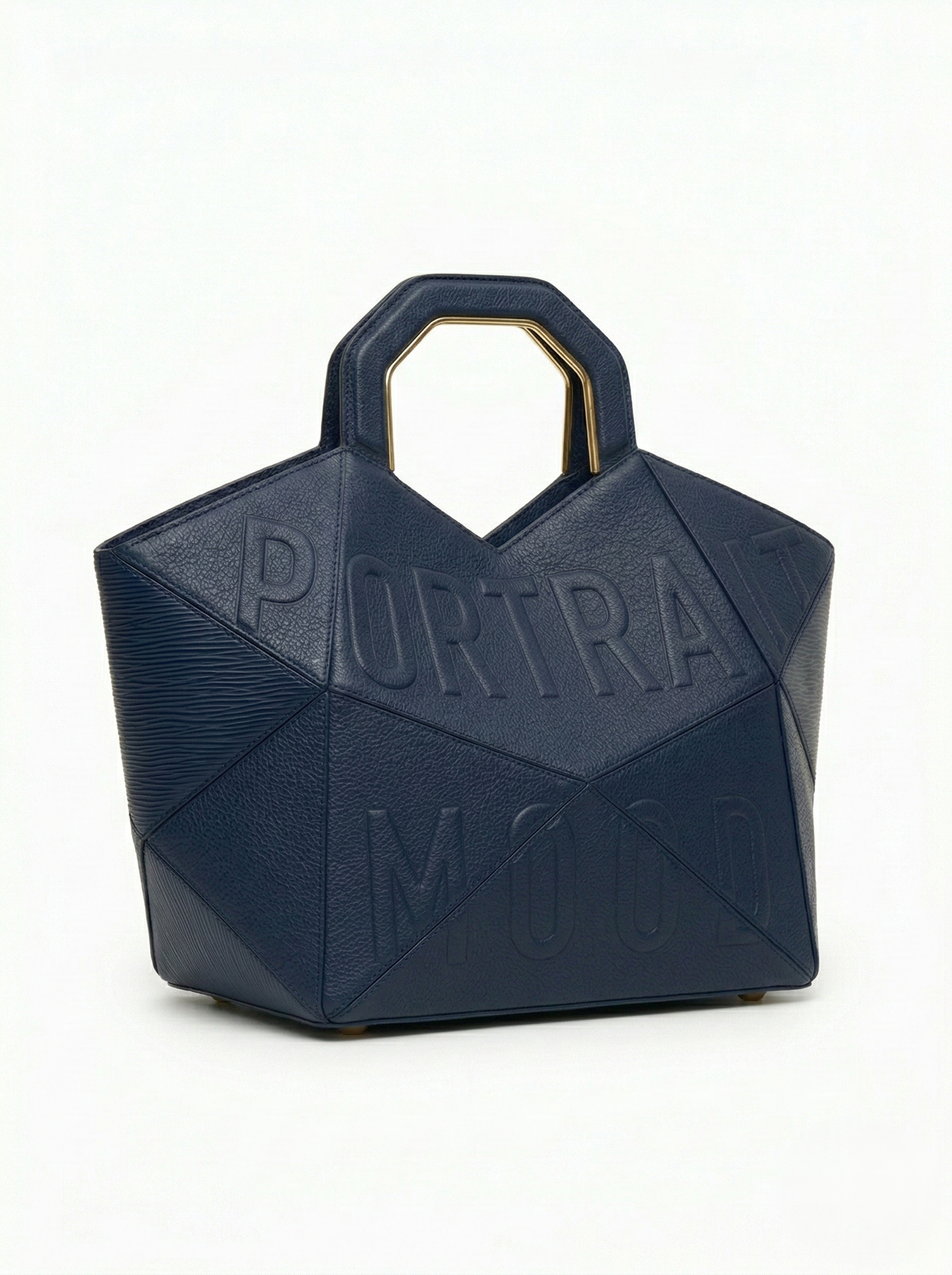 The P M Architect Geometric Tote - Navy Edition