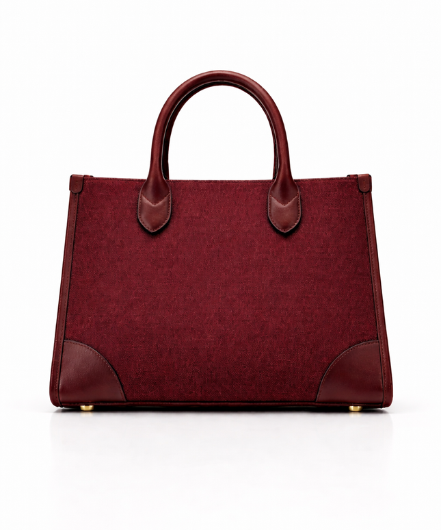 The P|M Self-Portrait Structured Tote - Bordeaux Edition