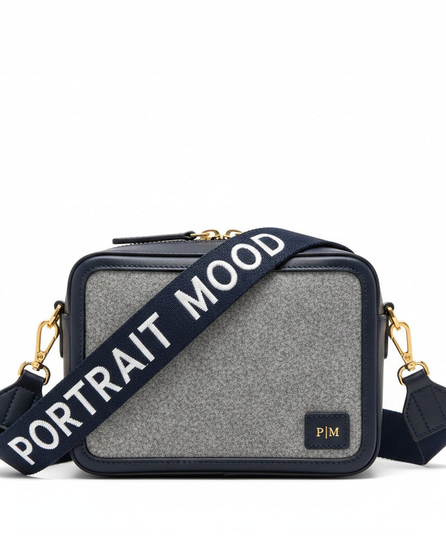 The P|M Studio Wool Camera Bag - Navy & Grey Edition