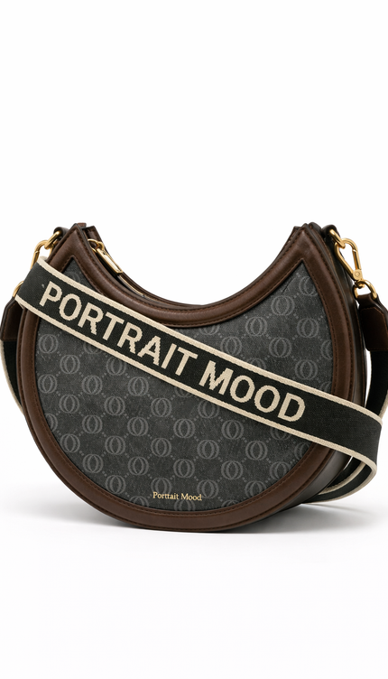 The P|M Aura Structured Crescent - Charcoal & Mahogany Edition