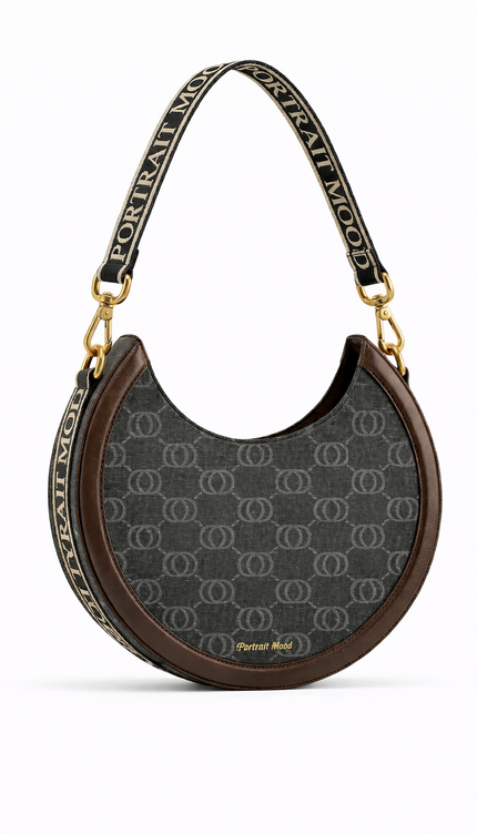 The P|M Aura Structured Crescent - Charcoal & Mahogany Edition