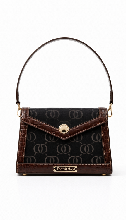 The P|M Sovereign Envelope Shoulder Bag - Sable & Espresso Edition