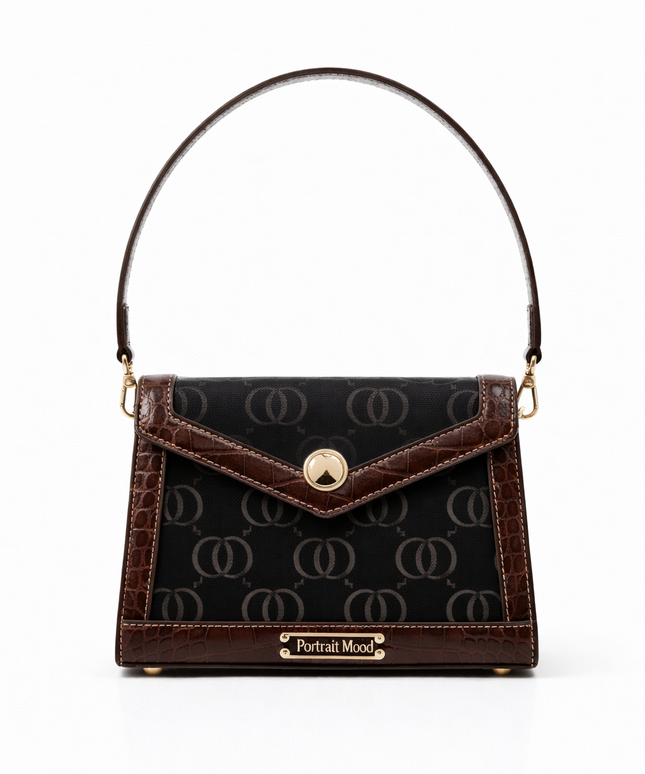 The P|M Sovereign Envelope Shoulder Bag - Sable & Espresso Edition