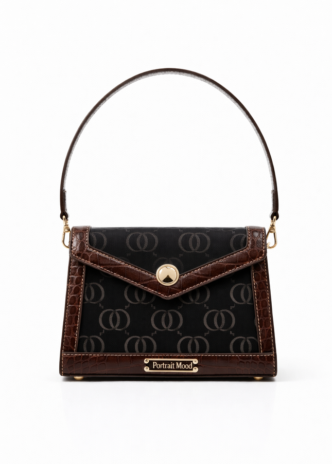 The P|M Sovereign Envelope Shoulder Bag - Sable & Espresso Edition