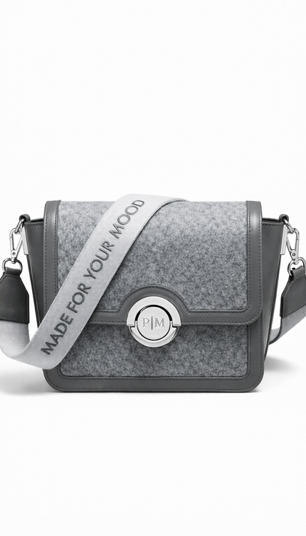P|M BALANCE Shoulder Bag - Concrete Grey Mixed-Media