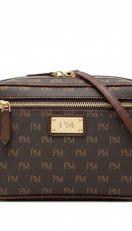 PORTRAIT MOOD Monogram Classic Crossbody Bag – Chocolate Brown