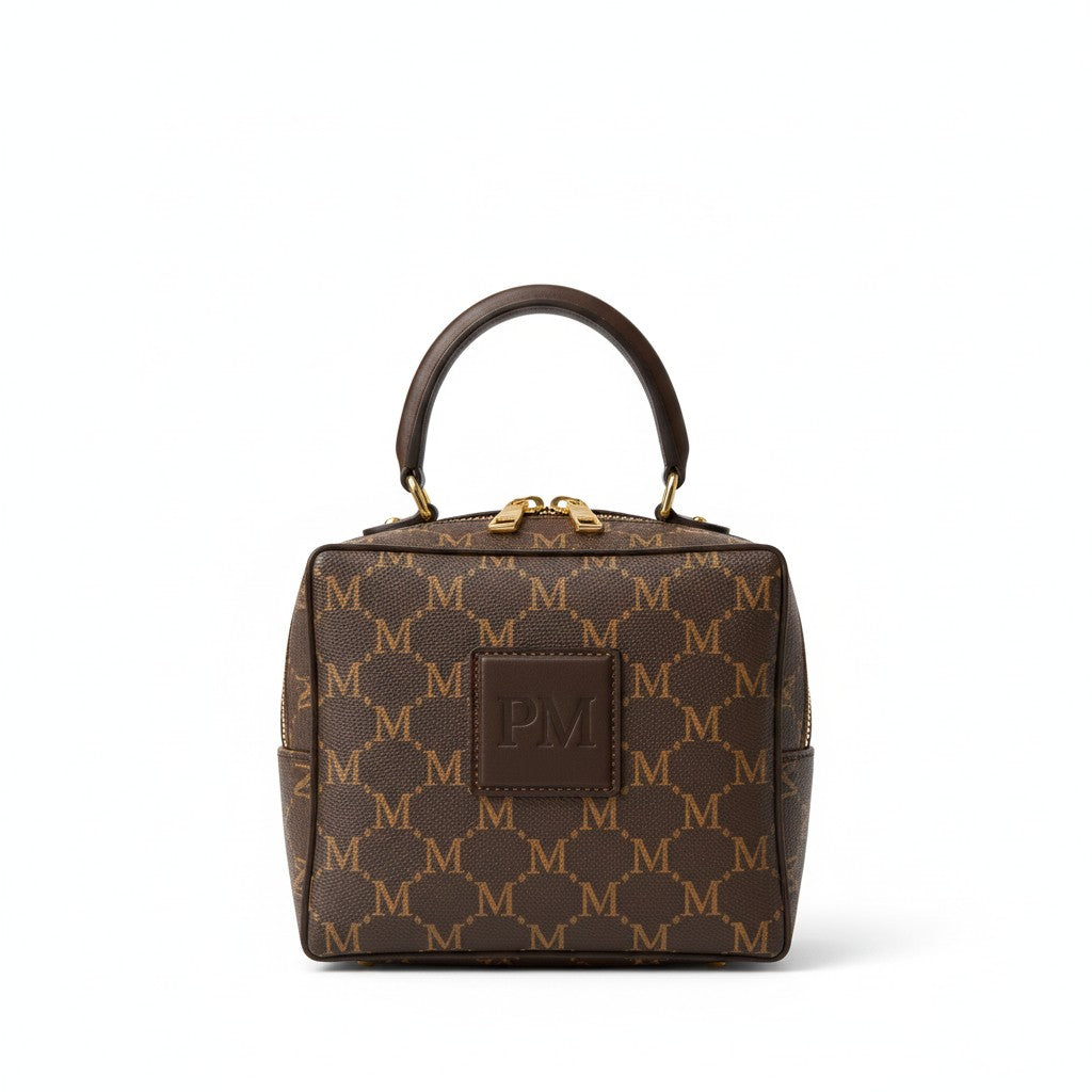 THE M-SIGNATURE Mini Top-Handle Trunk — Heritage Monogram Edition