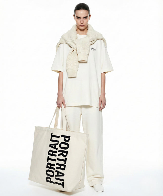 Portrait | Portrait Oversized Canvas Tote