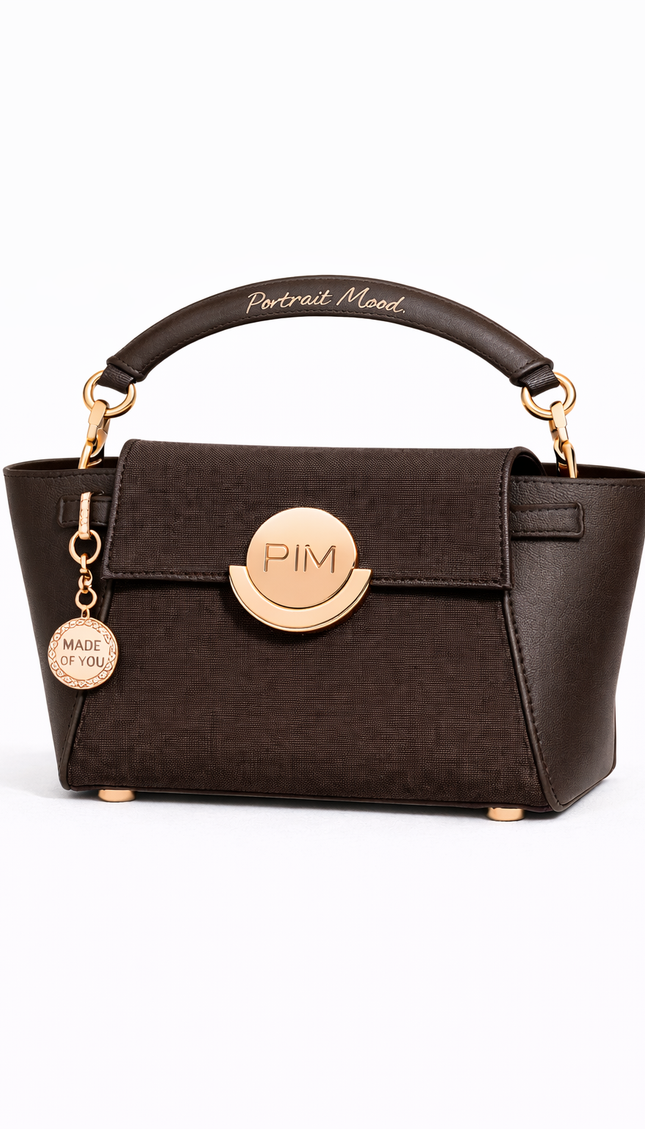 P|M GROUNDED Top Handle - Chocolate Truffle Mixed-Media