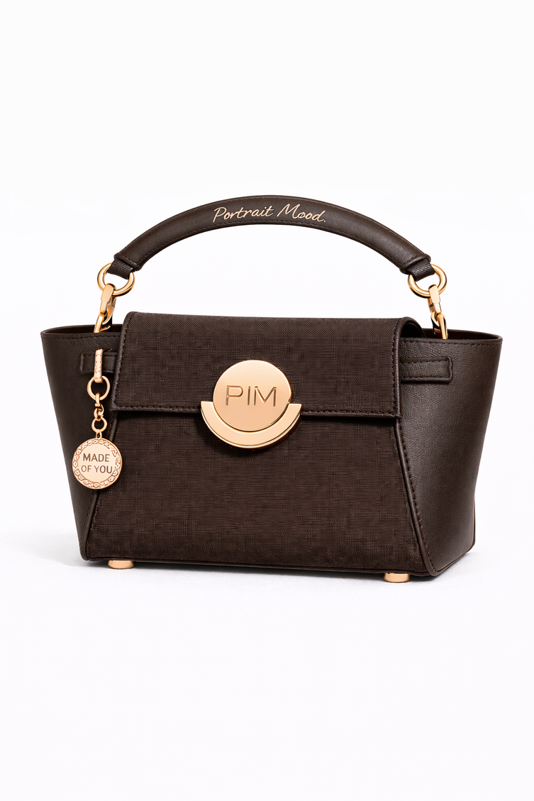 P|M GROUNDED Top Handle - Chocolate Truffle Mixed-Media