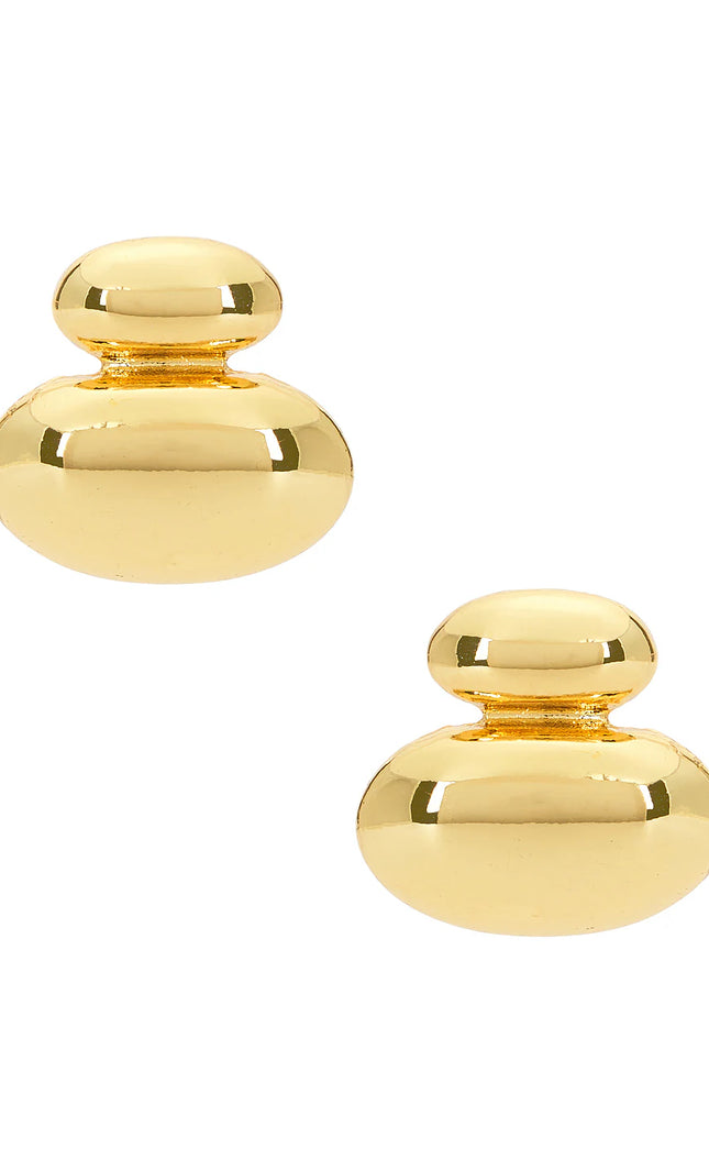 THE DOT DROP - EARRINGS In Solid Non-Tarnish Stainless Steel With 18K Gold-Plate