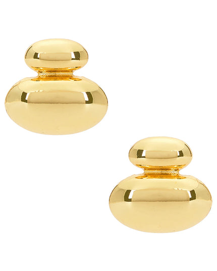 THE DOT DROP - EARRINGS In Solid Non-Tarnish Stainless Steel With 18K Gold-Plate