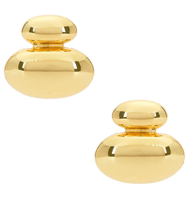 THE DOT DROP - EARRINGS In Solid Non-Tarnish Stainless Steel With 18K Gold-Plate
