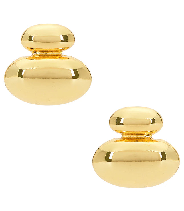 THE DOT DROP - EARRINGS In Solid Non-Tarnish Stainless Steel With 18K Gold-Plate